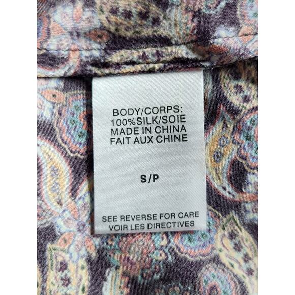 Cami NYC Jackie Silk Cowl Neck Halter Top Sleeveless Top Paisley Size Small - Picture 7 of 10